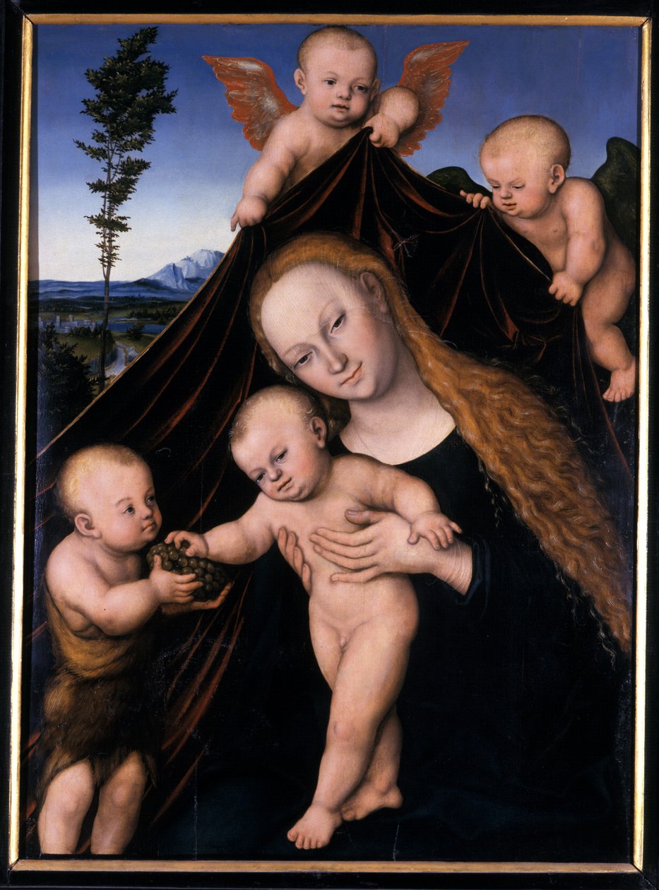 Madonna és gyermeke Keresztelő Jánossal, 1534 alkotó: Lucas the Younger Cranach