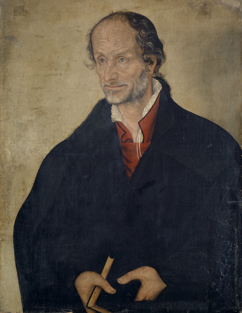 Philipp Melanchthon portréja, 1560-80 körül alkotó: Lucas the Younger Cranach