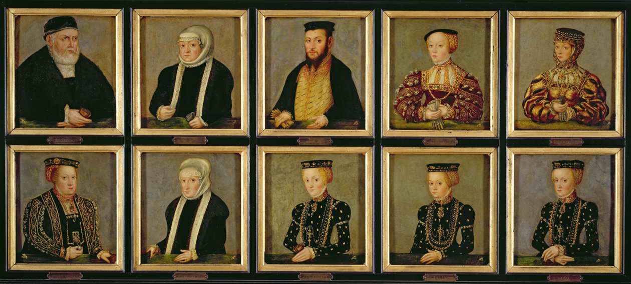 A Jagelló-dinasztia tagjainak portréi, 1565 körül alkotó: Lucas Cranach the Younger