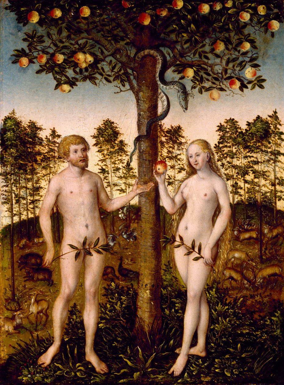 Az ember bukása, 1549 alkotó: Lucas the Younger Cranach
