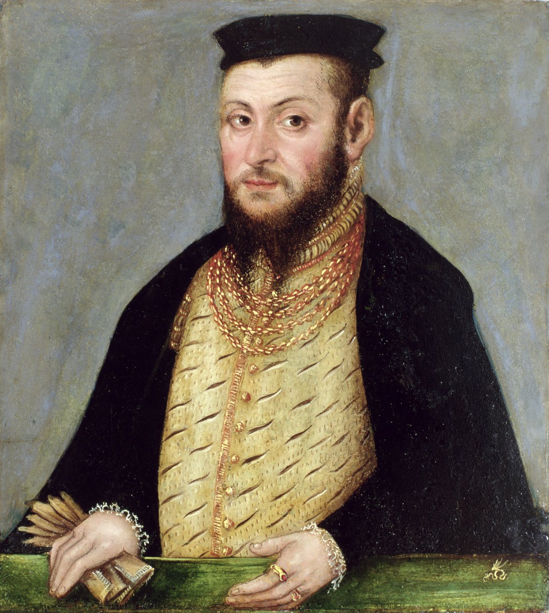II. augusztus Zigmunt (1520-72) lengyel király, 1553-56 körül (olaj, réz) (lásd még: 113186) alkotó: Lucas Cranach the Younger