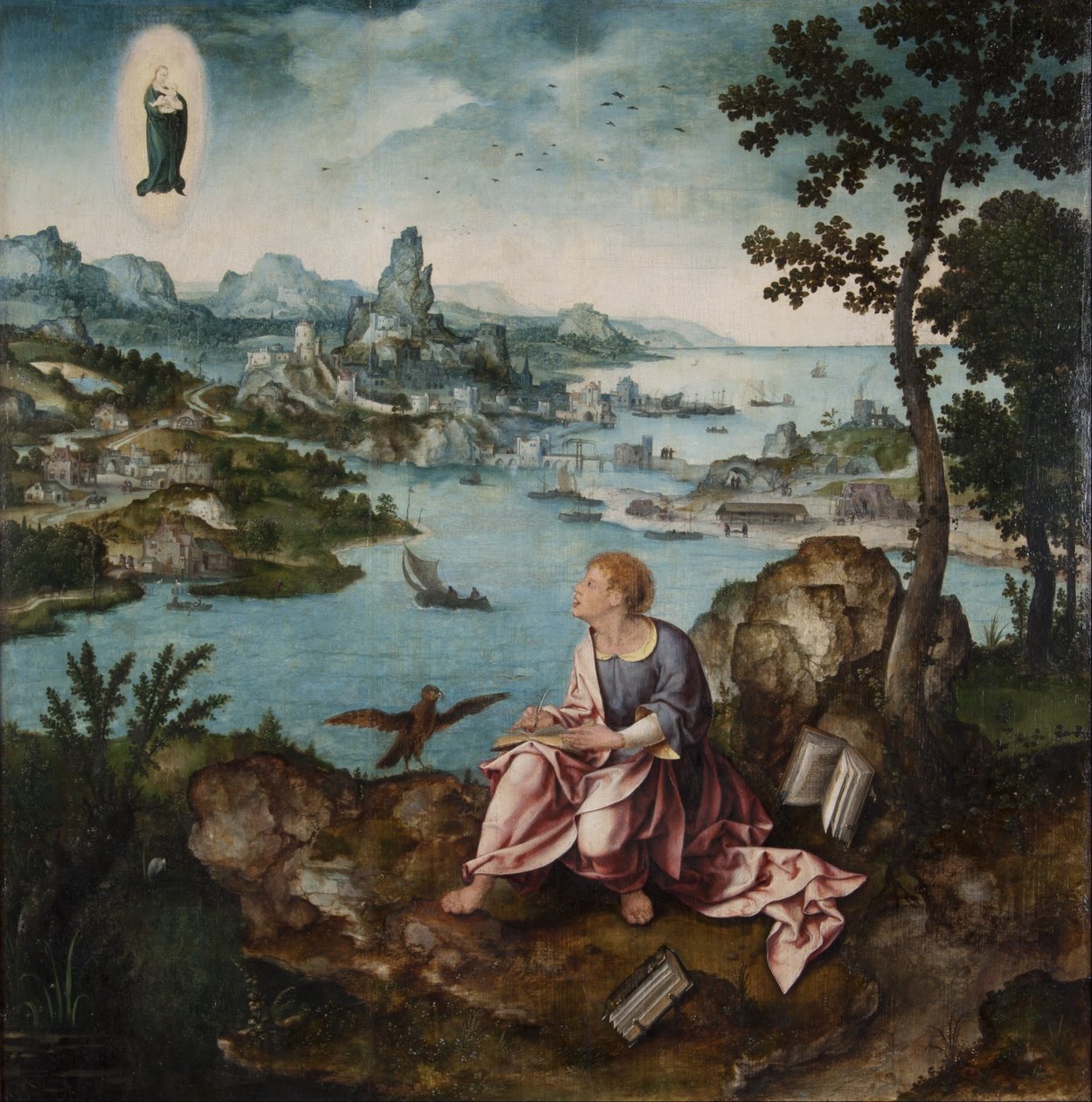 Szent János evangélista a Patmoson alkotó: Lucas van Gassel