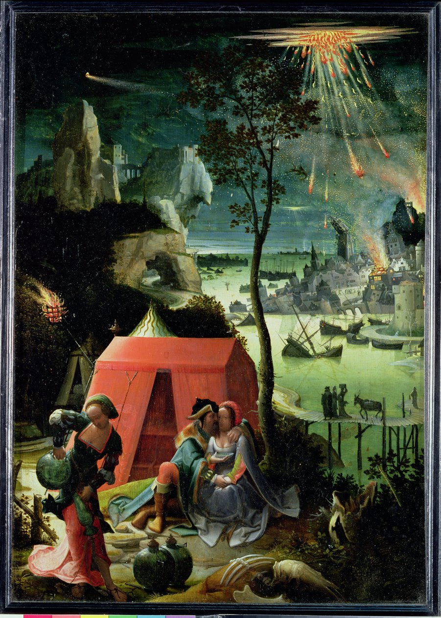Lót és lányai alkotó: Lucas van Leyden
