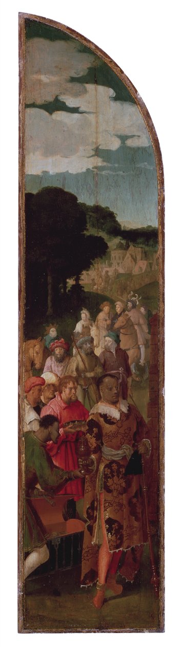 A Mágusok Triptichon imádata (bal oldali panel) alkotó: Lucas van Leyden