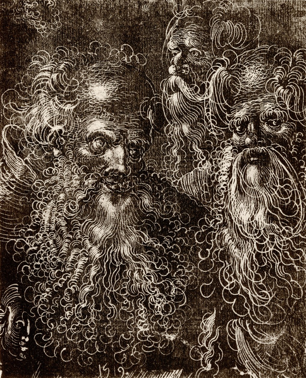 Különféle fejtanulmányok alkotó: Lucas (school of) Cranach