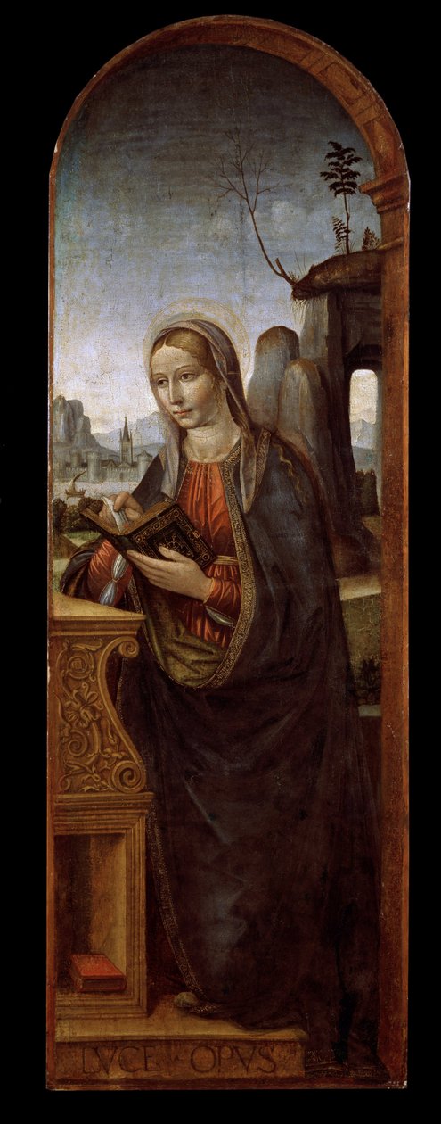 ""Az Angyali üdvözlet Szűza"" Luca Baudo festménye (1460/70-1509/10) Szentpétervár, Ermitázs Múzeum alkotó: Lucas Baudo