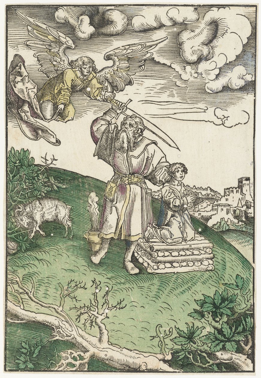 Ábrahám feláldozza fiát, Izsákot alkotó: Lucas Cranach