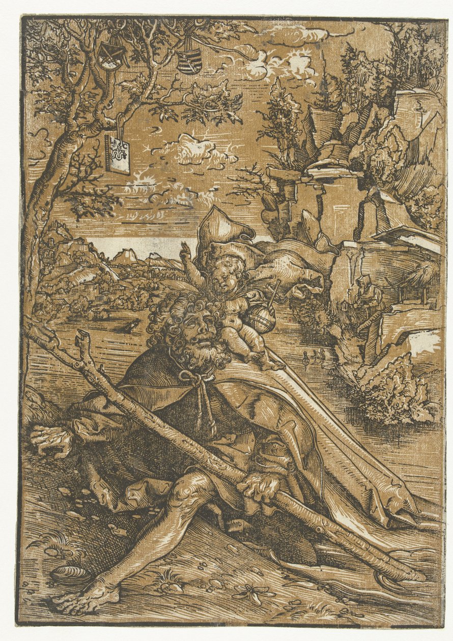 Szent Kristóf a gyermek Krisztussal alkotó: Lucas Cranach