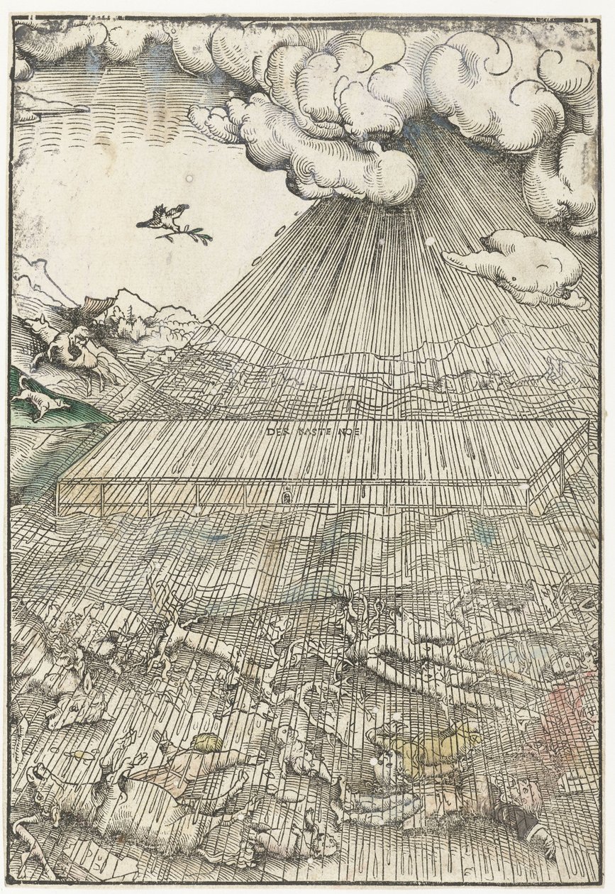 Vízözön és Noé bárkája alkotó: Lucas Cranach