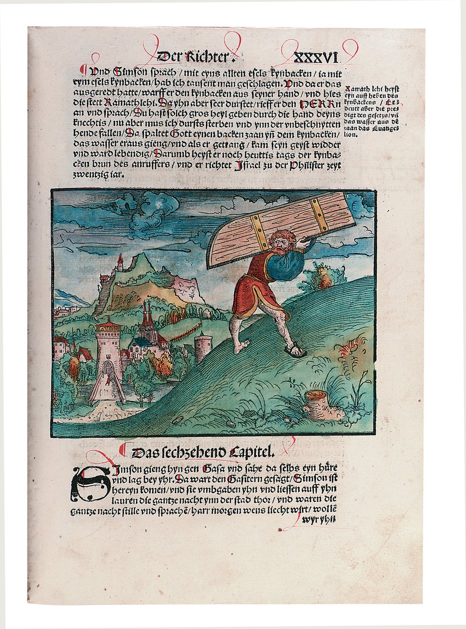 Illusztráció az Ószövetségből, II. rész, Joshua – Eszter, a Bibliából, Luther Márton fordítása, Wittemberg, 1524 alkotó: Lucas Cranach