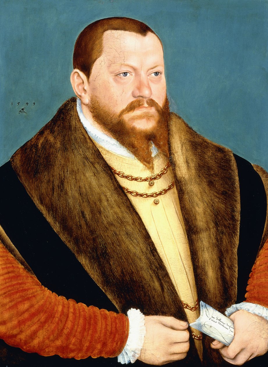 Augustus szász herceg portréja alkotó: Lucas Cranach