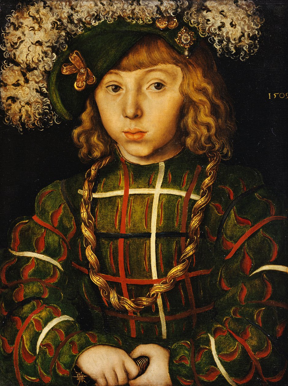 Johann Friedrich, későbbi Szász választófejedelem portréja, 1509 alkotó: Lucas Cranach
