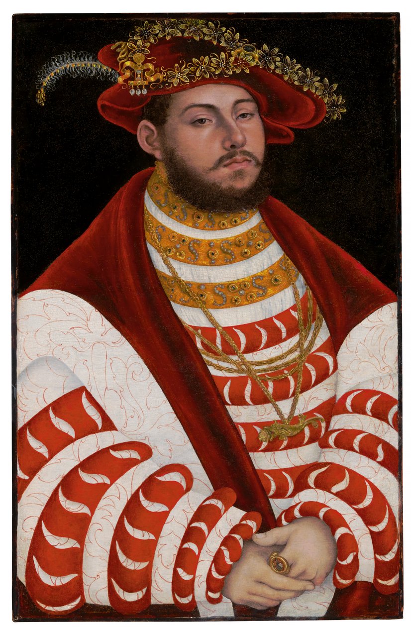 I. János Frigyes szász választófejedelem portréja alkotó: Lucas Cranach