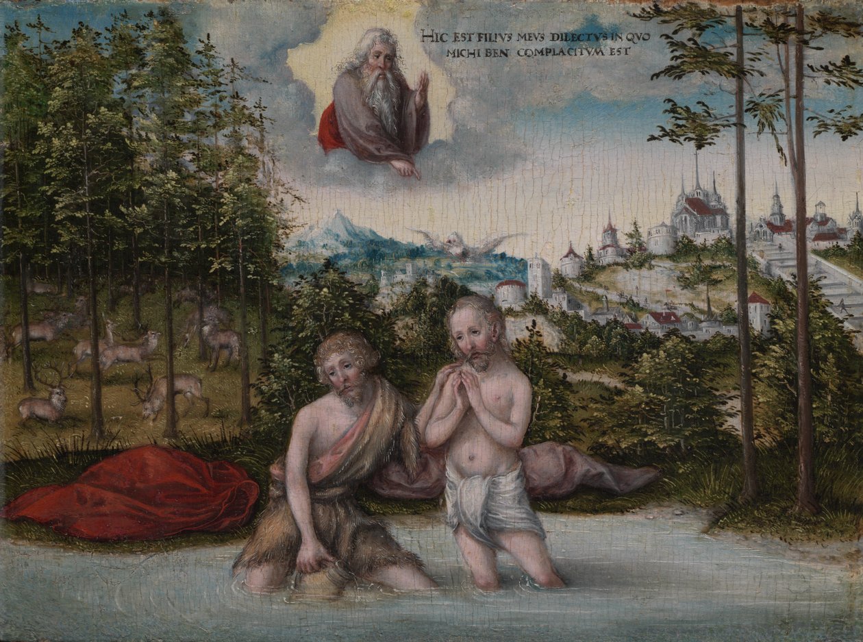 Krisztus keresztsége alkotó: Lucas Cranach
