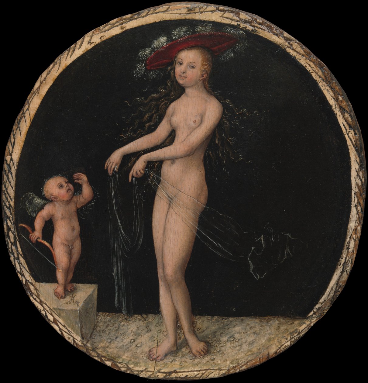 Vénusz és Ámor, 1525-1527 körül alkotó: Lucas Cranach the Elder