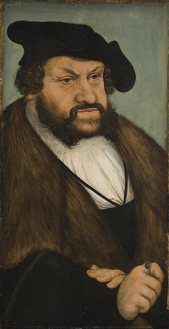 Állhatatos János szász választófejedelem (1468-1532) portréja alkotó: Lucas Cranach d.Æ.