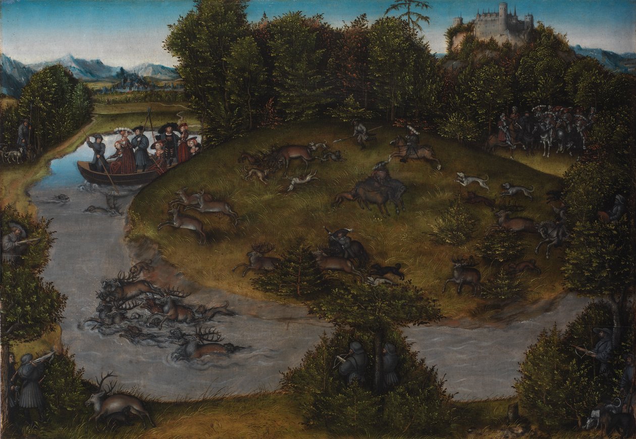 Bölcs Frigyes (1463-1525) szász választófejedelem szarvasvadászata alkotó: Lucas Cranach d.Æ.