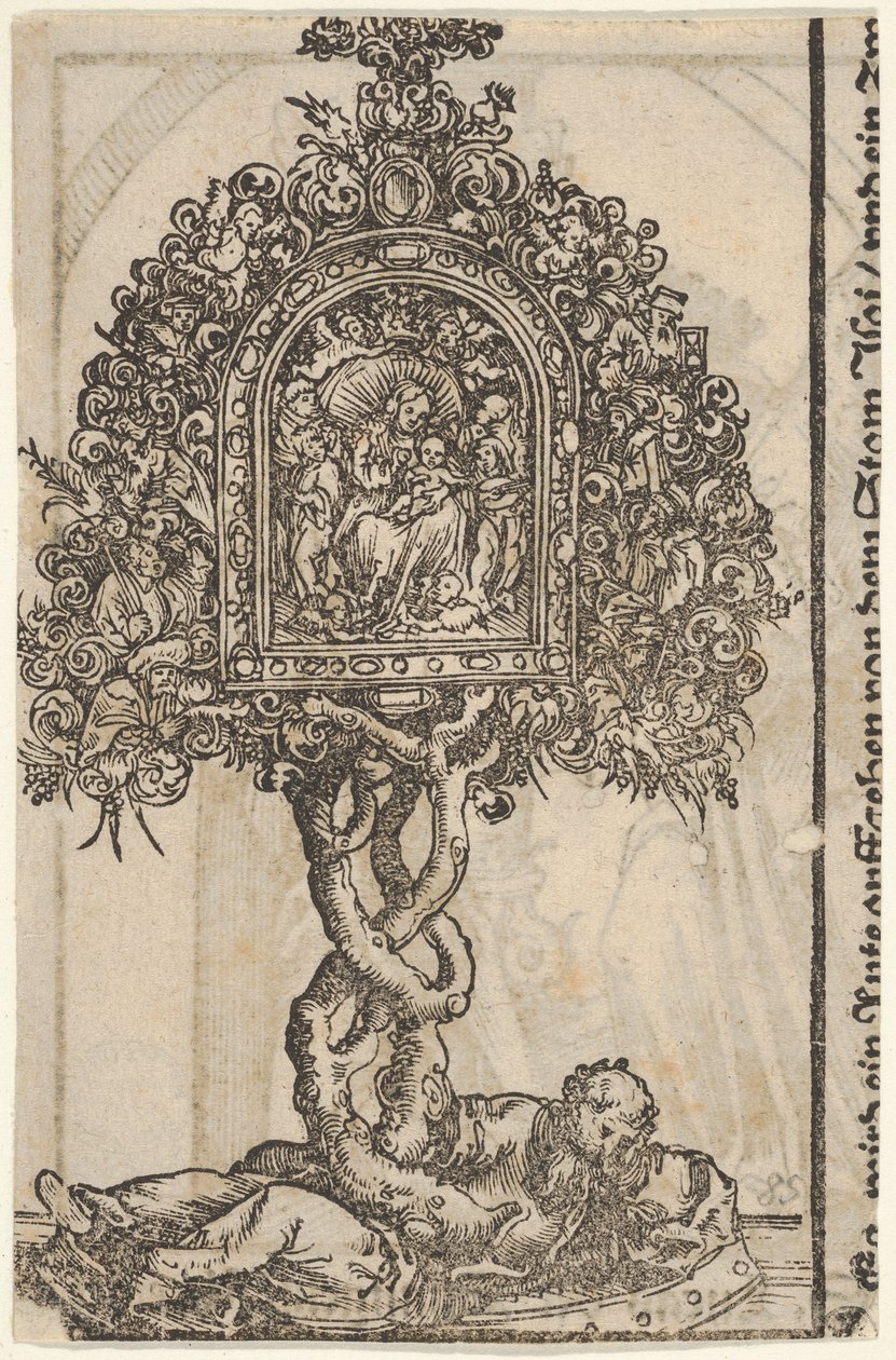 Arany ereklyetartó Jesse fájával, a Wittenbergi ereklyetartók nagy sorozatából, 1509. alkotó: Lucas Cranach the Elder