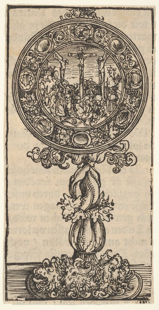 Ezüst-aranyozott Pacifical keresztrefeszítéssel, a Wittenbergi ereklyetartók nagy sorozatából, 1509. alkotó: Lucas Cranach the Elder
