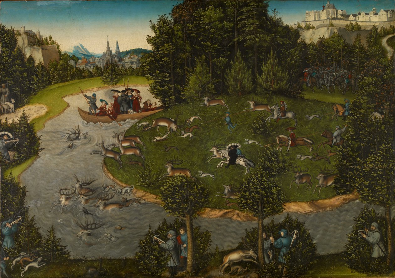 Szarvasvadászat Bölcs Friedrich választófejedelemmel alkotó: Lucas Cranach the Elder