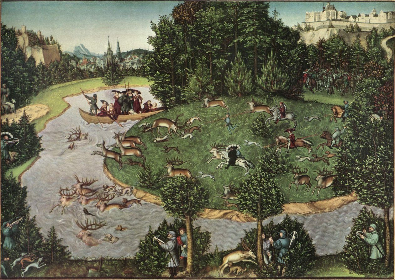 Szarvasvadászat Bölcs Friedrich választófejedelemmel alkotó: Lucas Cranach the Elder