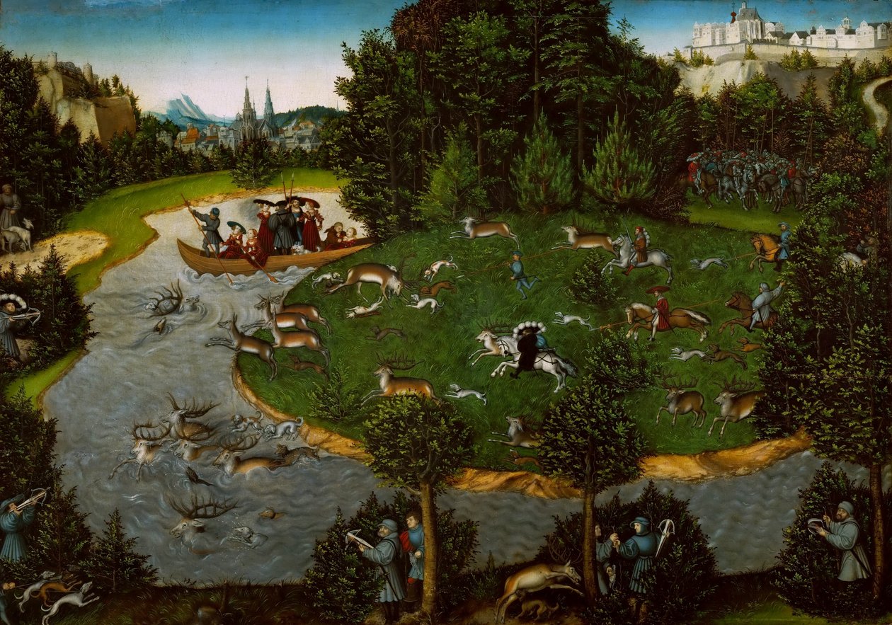 Szarvasvadászat Bölcs Friedrich választófejedelemmel alkotó: Lucas Cranach the Elder