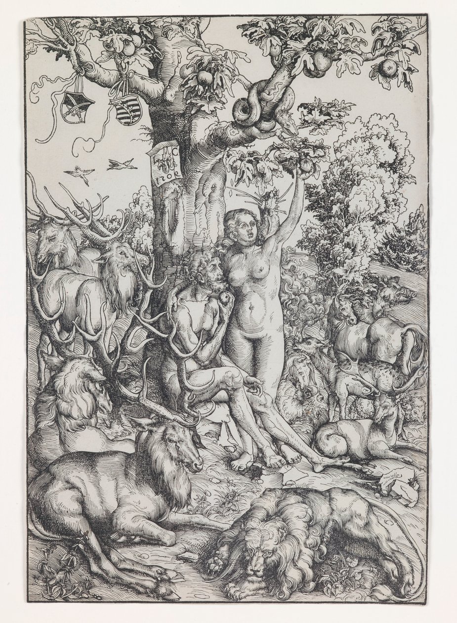Ádám és Éva a paradicsomban alkotó: Lucas Cranach the Elder