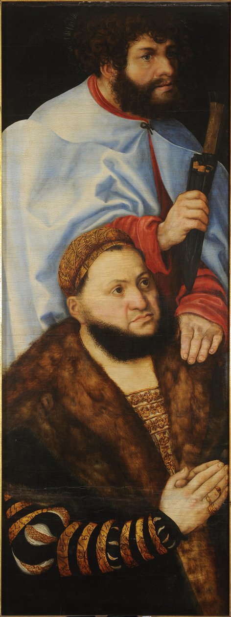Szűz Mária oltárkép, vagy úgynevezett hercegi oltárkép [bal szárny] alkotó: Lucas Cranach the Elder
