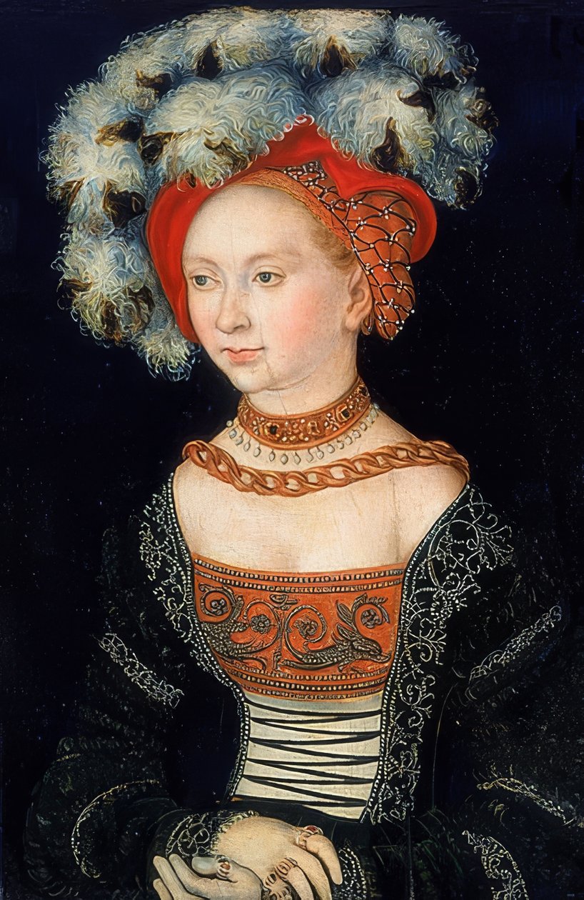 Egy hölgy portréja. 1530 körül alkotó: Lucas Cranach the Elder