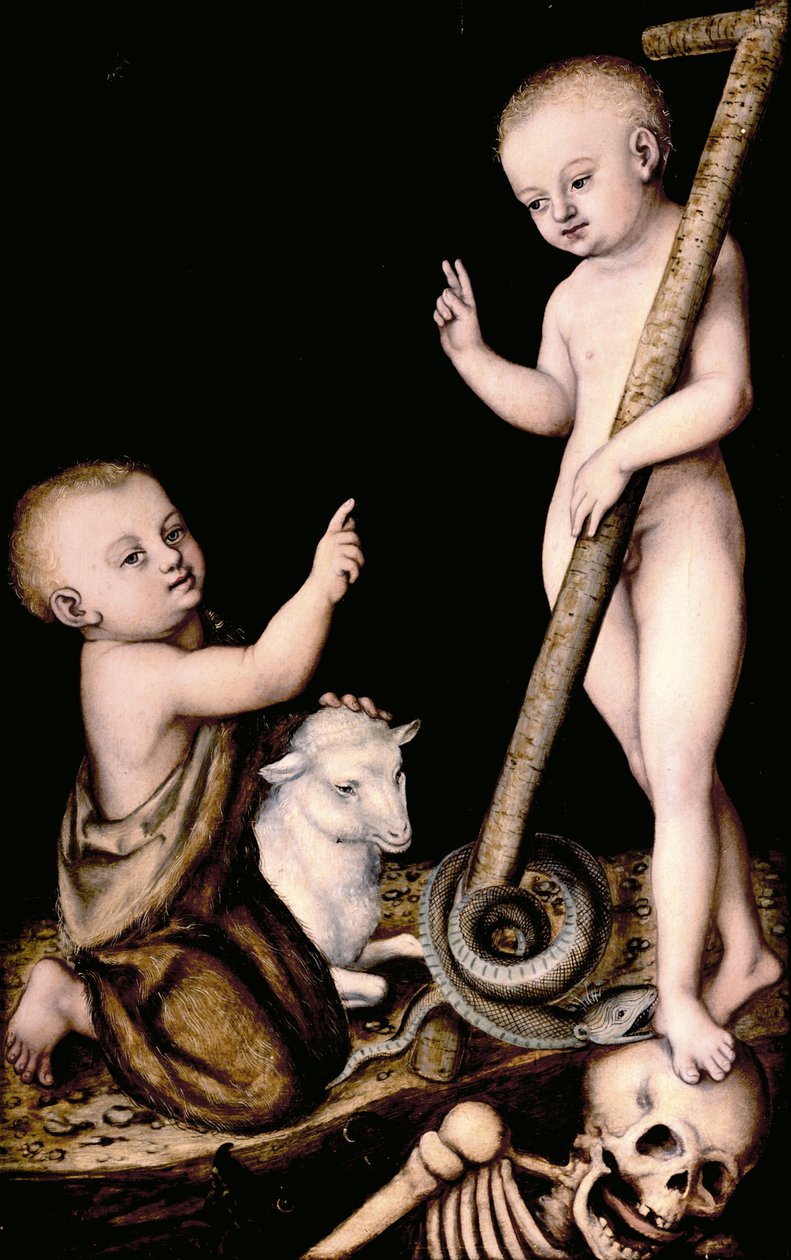 Krisztus és Keresztelő János gyermekként, 1535 körül alkotó: Lucas Cranach the Elder