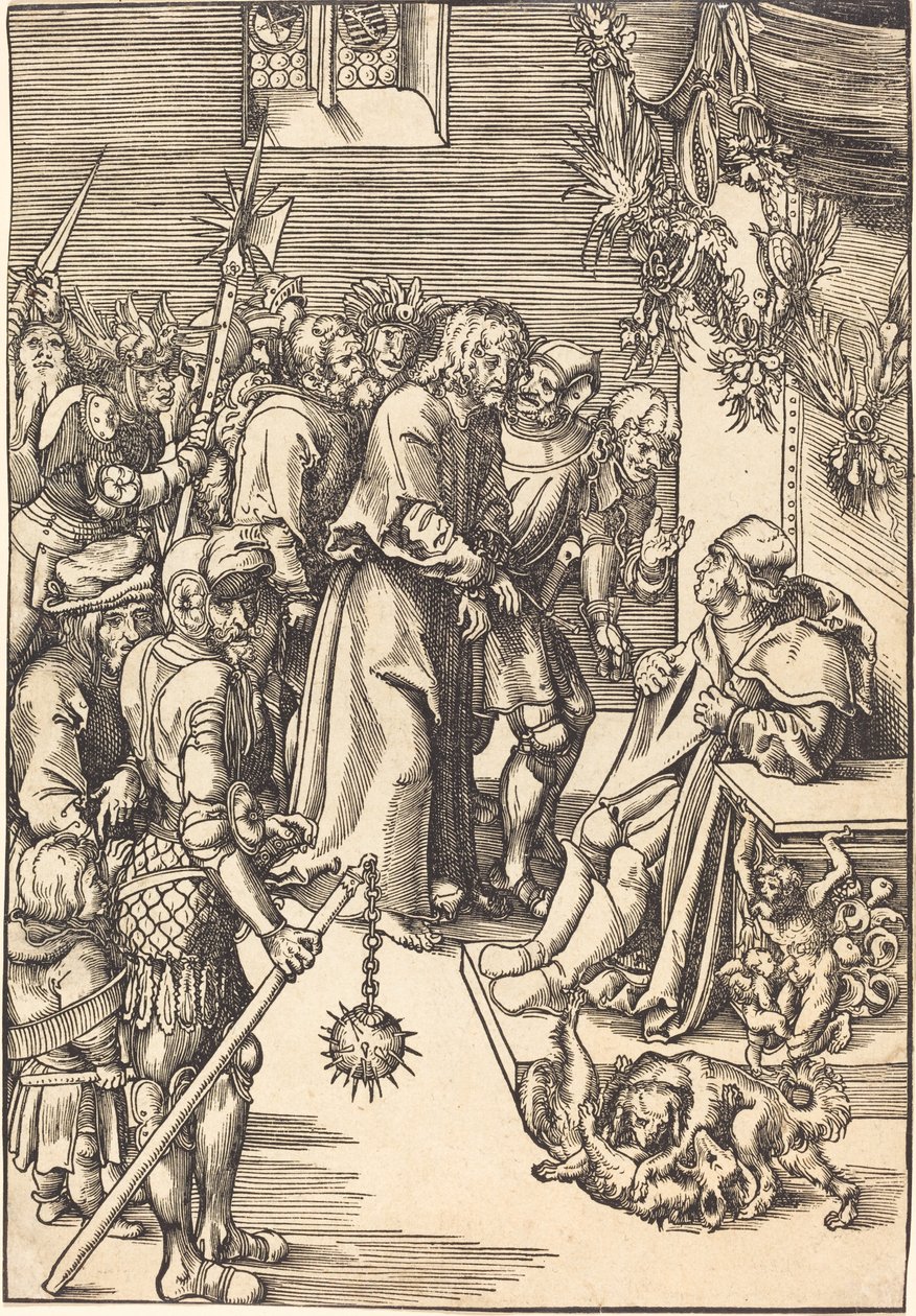 Krisztus Kajafás előtt alkotó: Lucas Cranach the Elder