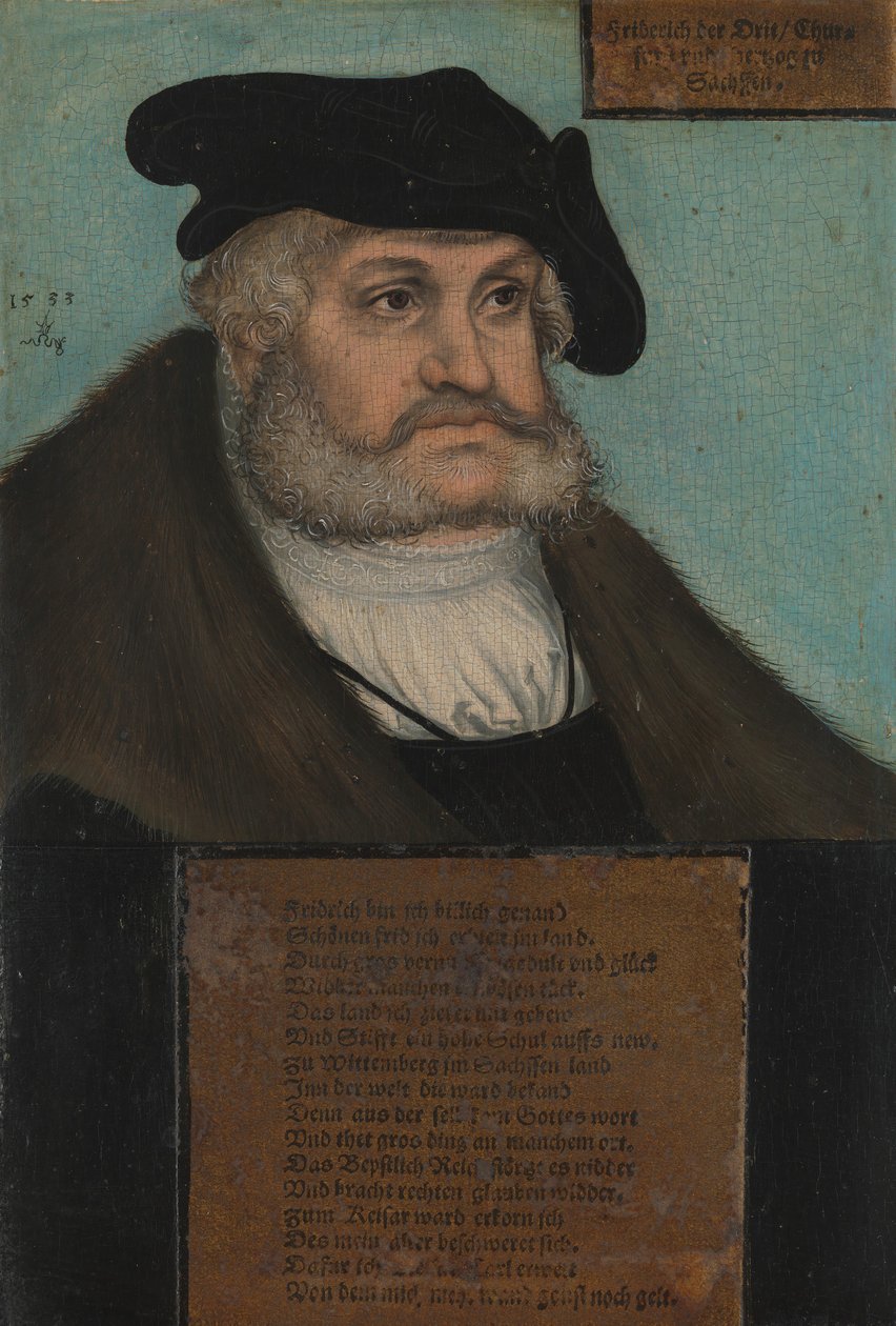 III. Friedrich 1463-1525, a Bölcs, Szászország választófejedelme, 1533. alkotó: Lucas Cranach the Elder