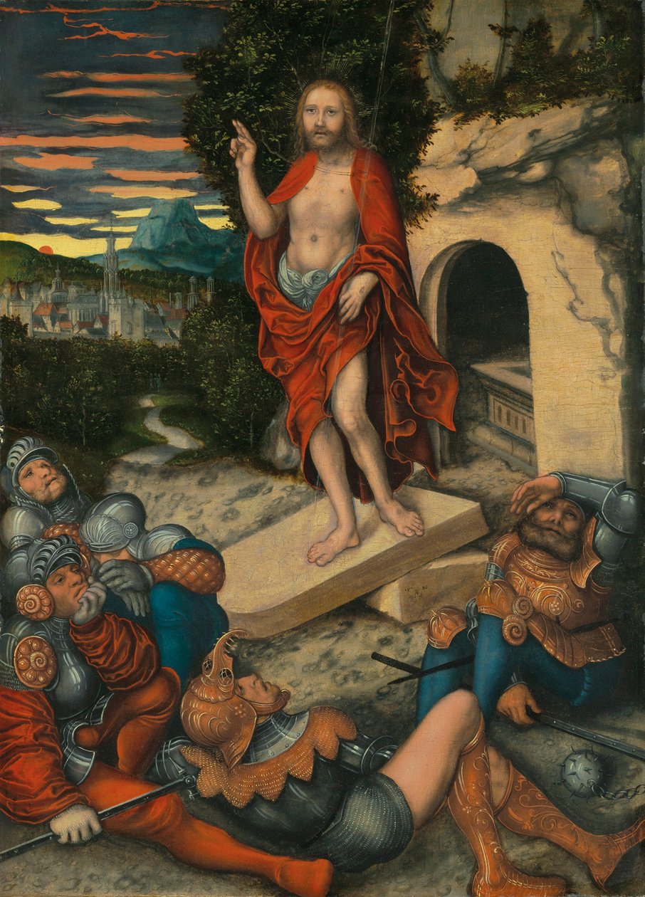 Német: Auferstehung Christi Krisztus feltámadása alkotó: Lucas Cranach the Elder