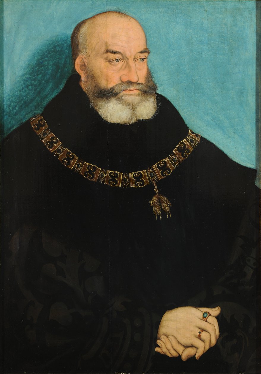 Német: Szakállas György szász herceg portréja Szakállas György szász választófejedelem portréja (1471-1539) alkotó: Lucas Cranach the Elder
