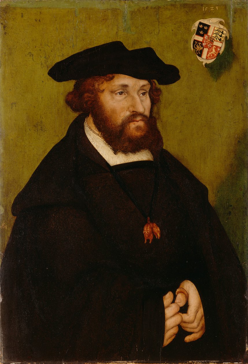 Német: Bildnis König Christians II. von Dänemark II. keresztény dán király portréja alkotó: Lucas Cranach the Elder