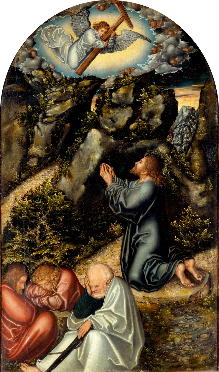 Német: Christus am Ölberg Agónia a kertben alkotó: Lucas Cranach the Elder