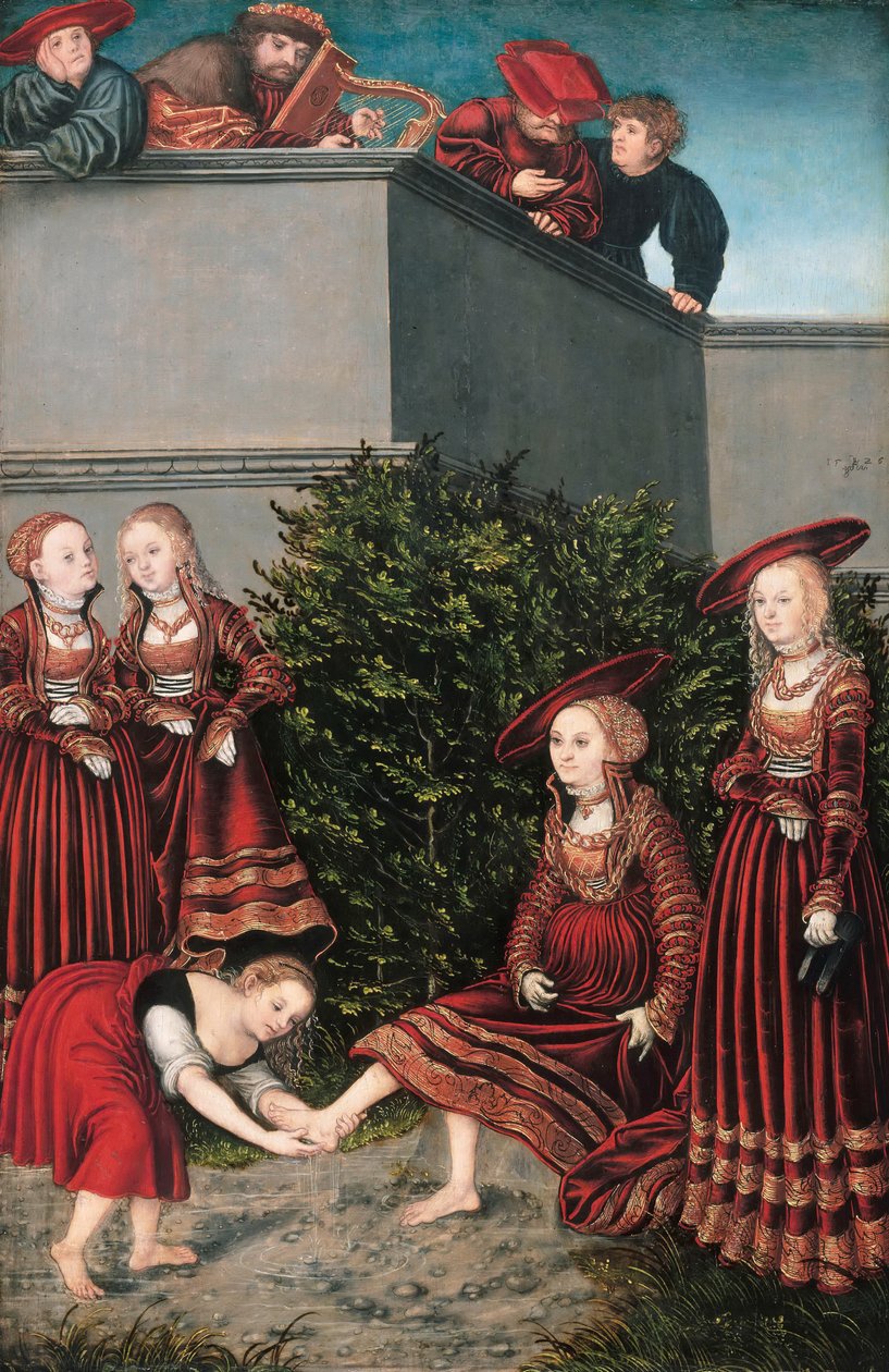 Német: David und Bathseba David és Bathsheba alkotó: Lucas Cranach the Elder