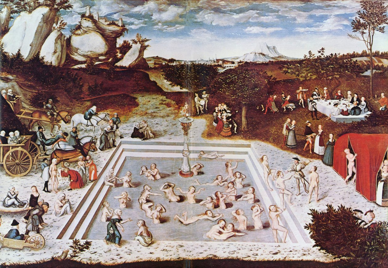 Német: Der Jungbrunnen A fiatalság forrása alkotó: Lucas Cranach the Elder