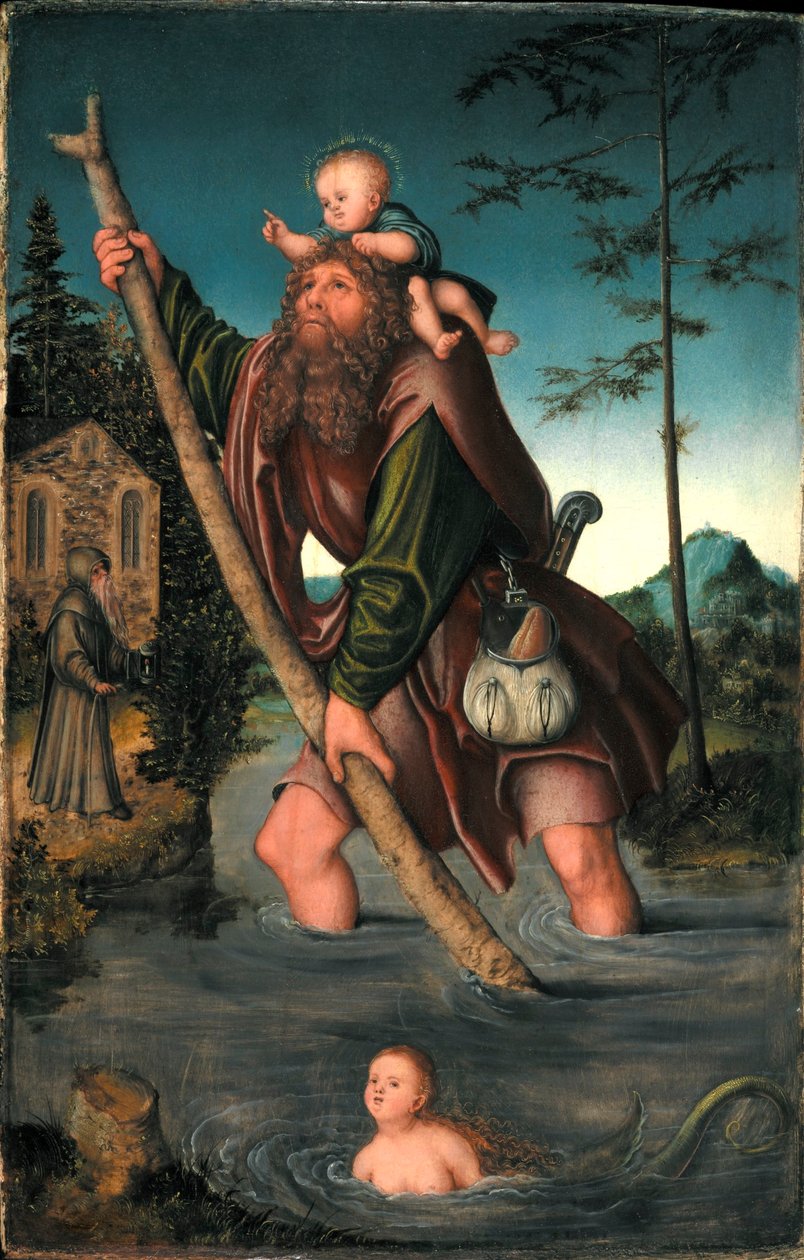 Német: Der heilige Christophorus Szent Kristóf alkotó: Lucas Cranach the Elder