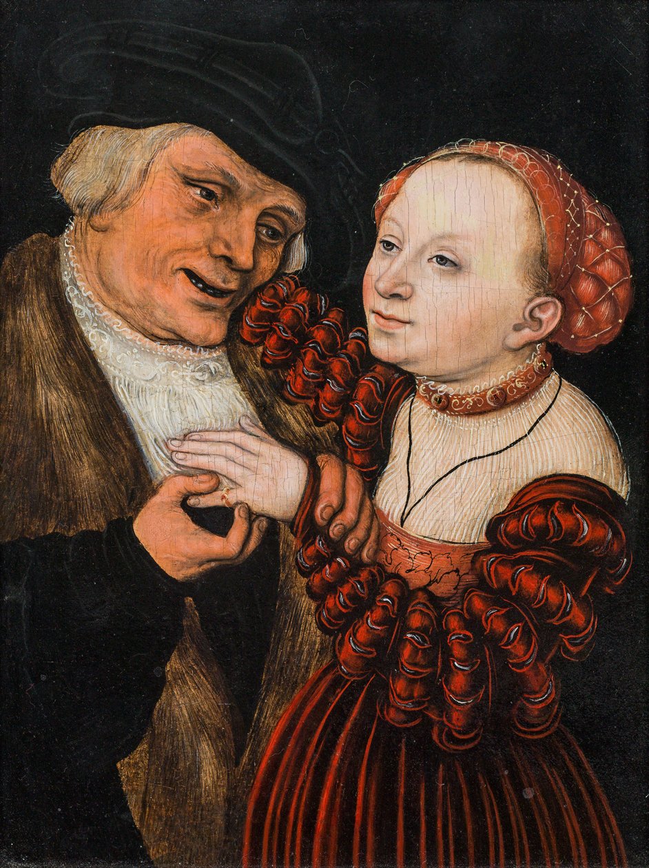 Német: Der verliebte Alte Az össze nem illő szerelmesek alkotó: Lucas Cranach the Elder