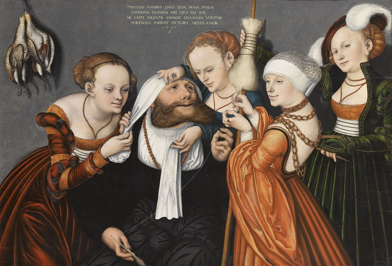 Német: Herkules bei Omphale Herkules Omphale udvarában alkotó: Lucas Cranach the Elder