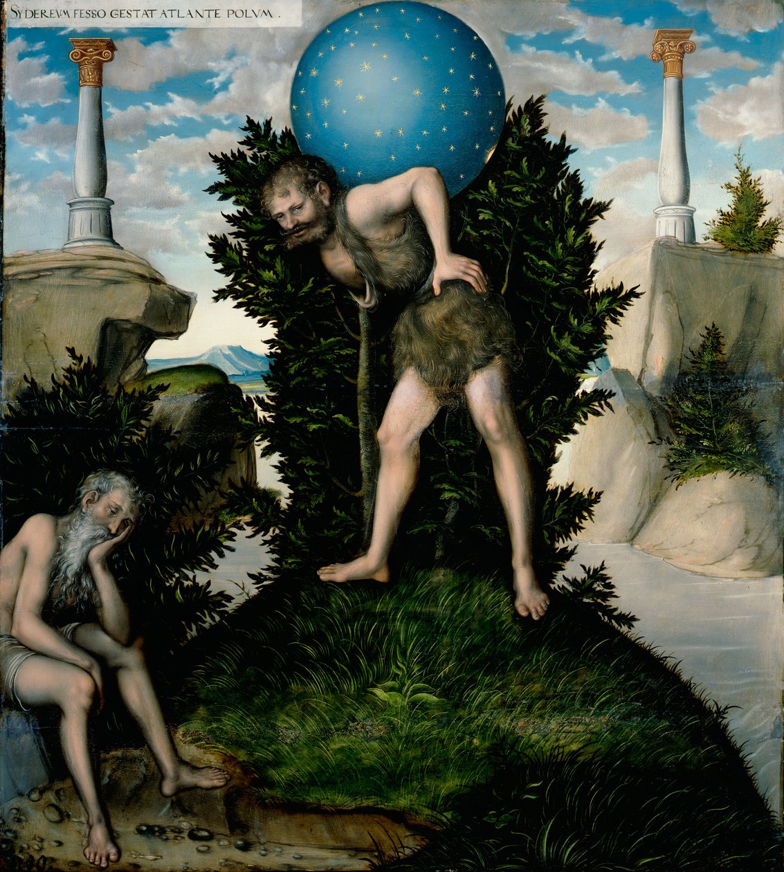 Német: Herkules und Atlas Herkules és Atlas Hercules és Atlas alkotó: Lucas Cranach the Elder