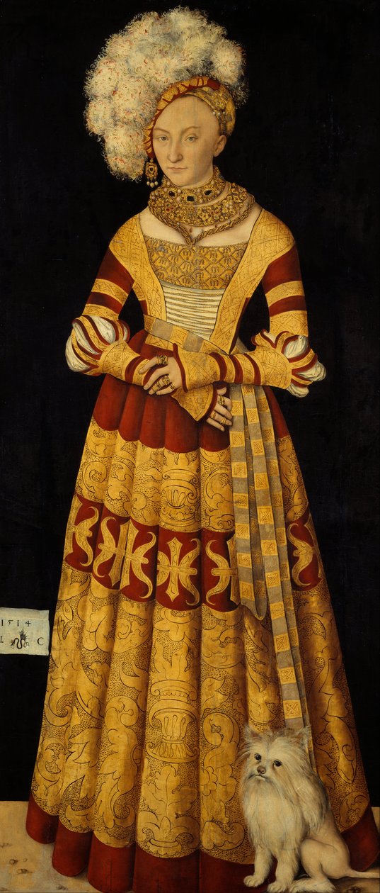 Németül: Herzogin Katharina von Mecklenburg (1487-1561) Katharina mecklenburgi hercegnő (1487-1561) alkotó: Lucas Cranach the Elder