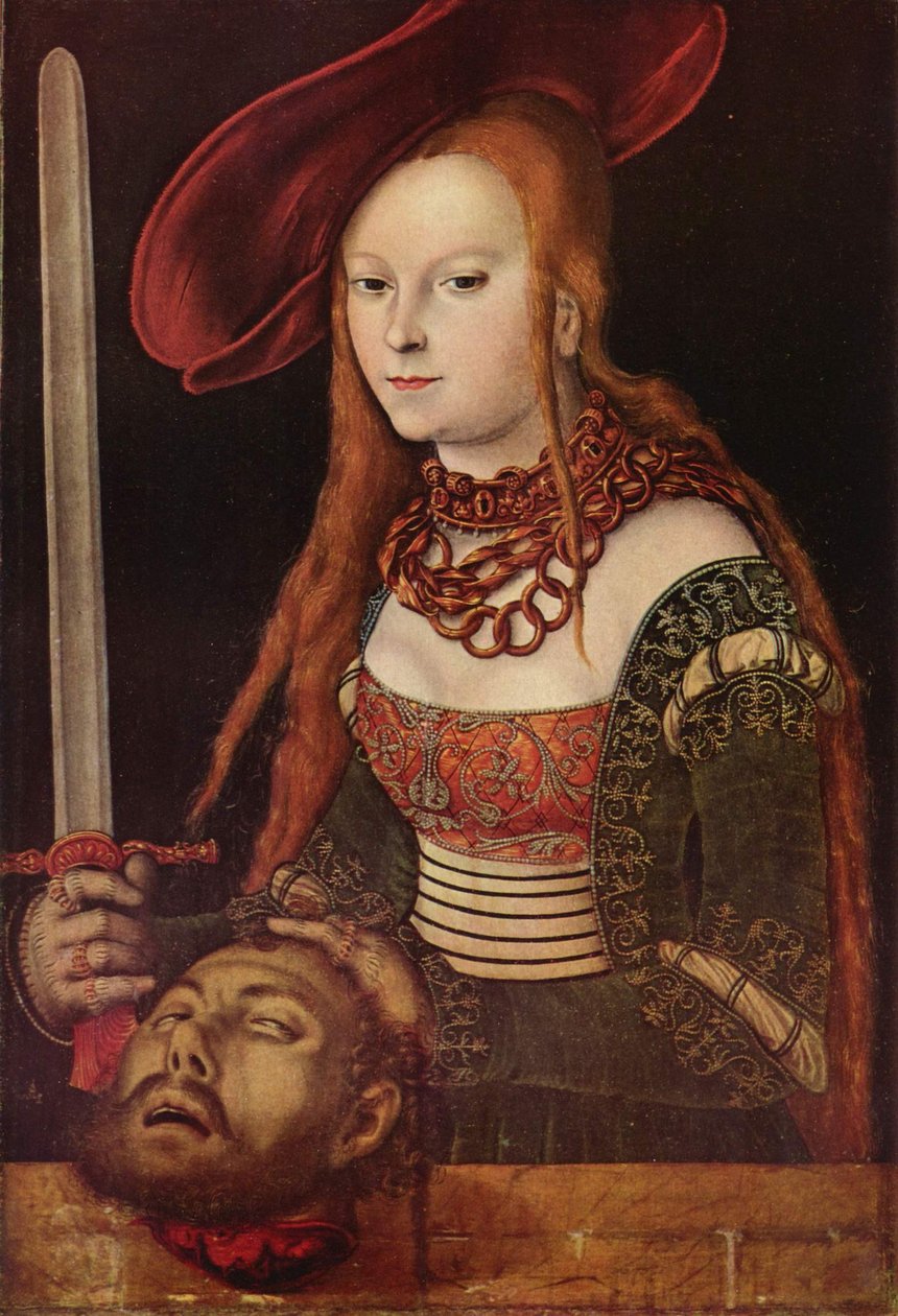 Német: Judith mit dem Haupte des Holofernes Judith with the Head of Holofernes (Judit a Holofernes fejével) alkotó: Lucas Cranach the Elder
