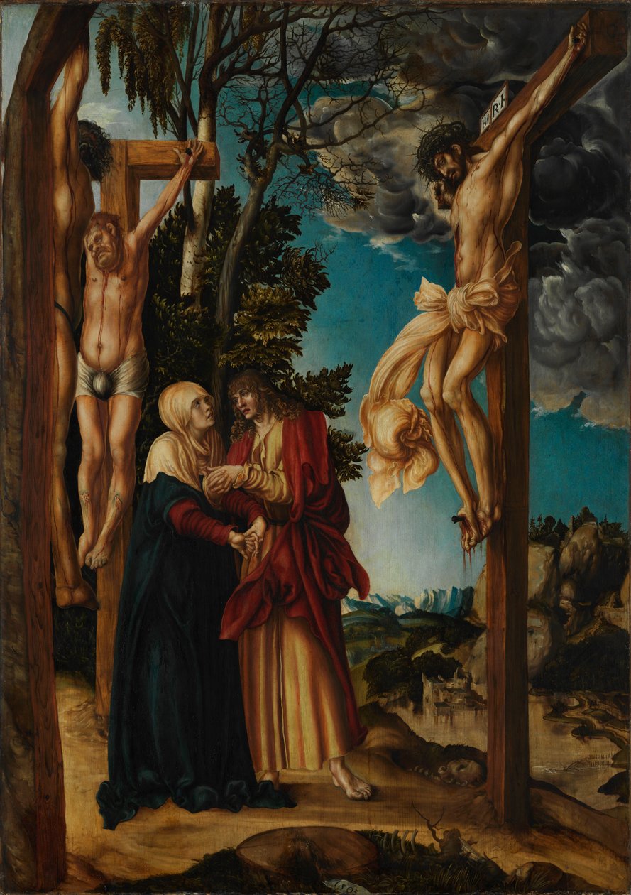 Német: Klage unter dem Kreuz Krisztus siratása / A schleißheimi keresztre feszítés alkotó: Lucas Cranach the Elder