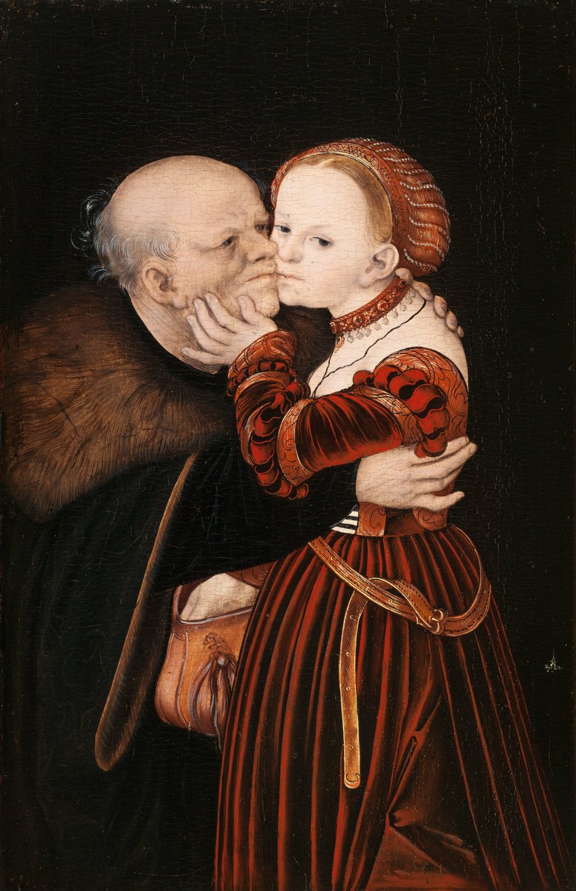 Német: Ungleiches Paar / Der alte Narr Ill-Matched Lovers / The old fool alkotó: Lucas Cranach the Elder