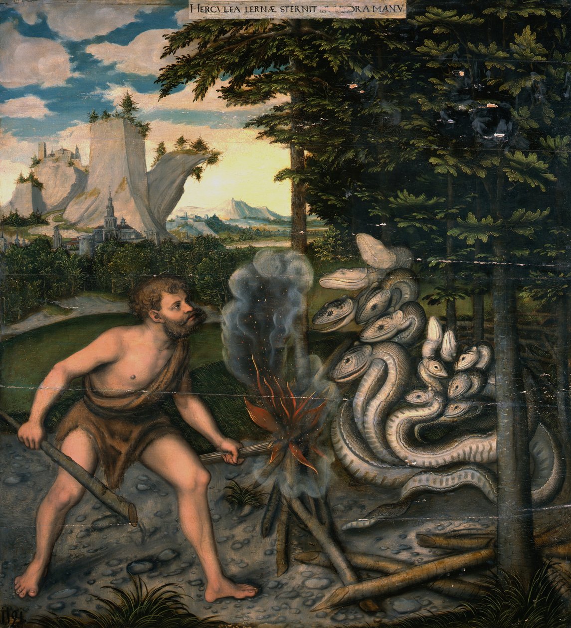 Herkules és a lernai hidra Herkules munkáiból alkotó: Lucas Cranach the Elder