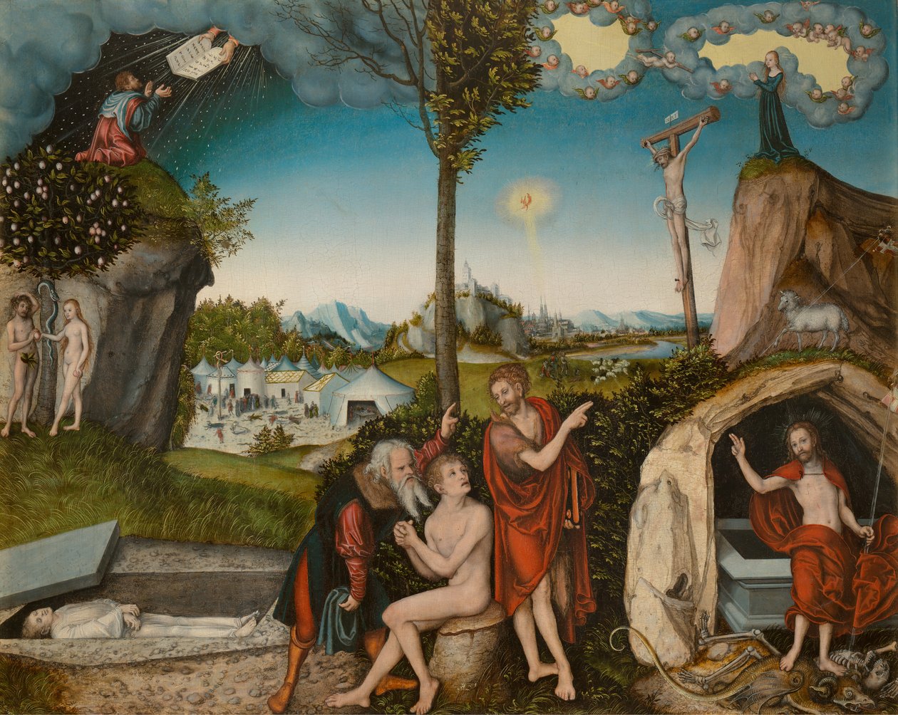 Törvény és kegyelem alkotó: Lucas Cranach the Elder