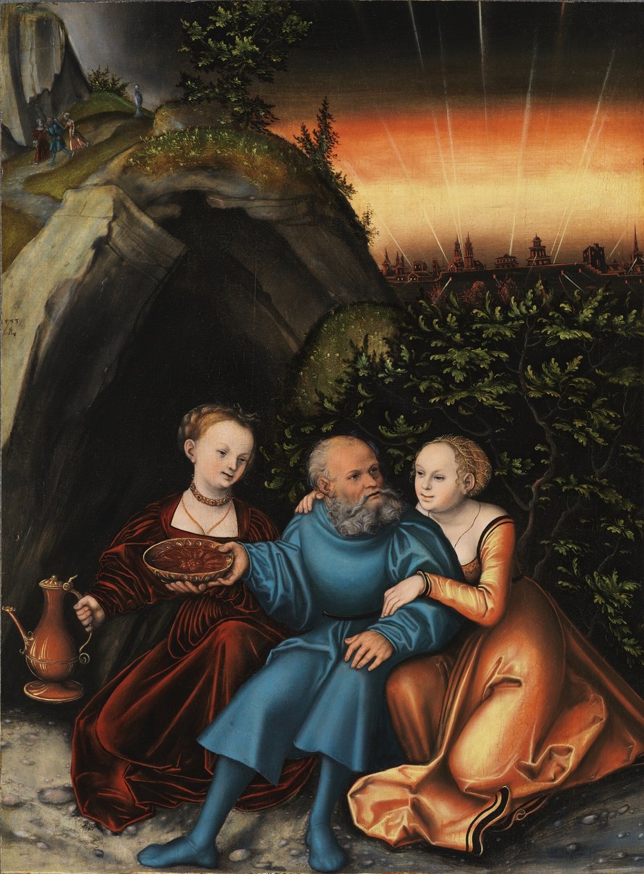 Lót és lányai alkotó: Lucas Cranach the Elder