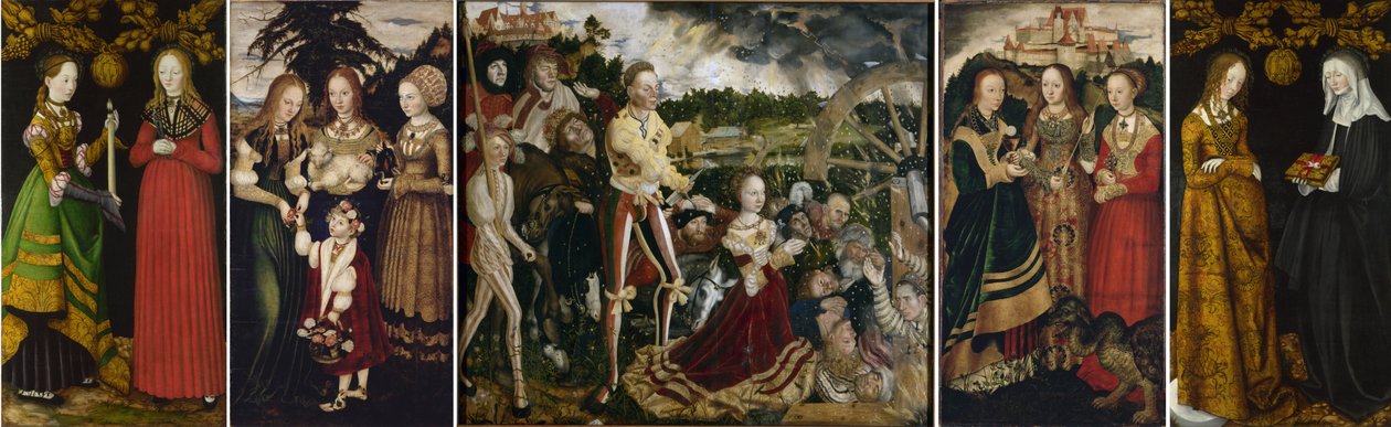 Lucas Cranach az idősebb - Szent Katalin oltárkép (Drezda és London) alkotó: Lucas Cranach the Elder